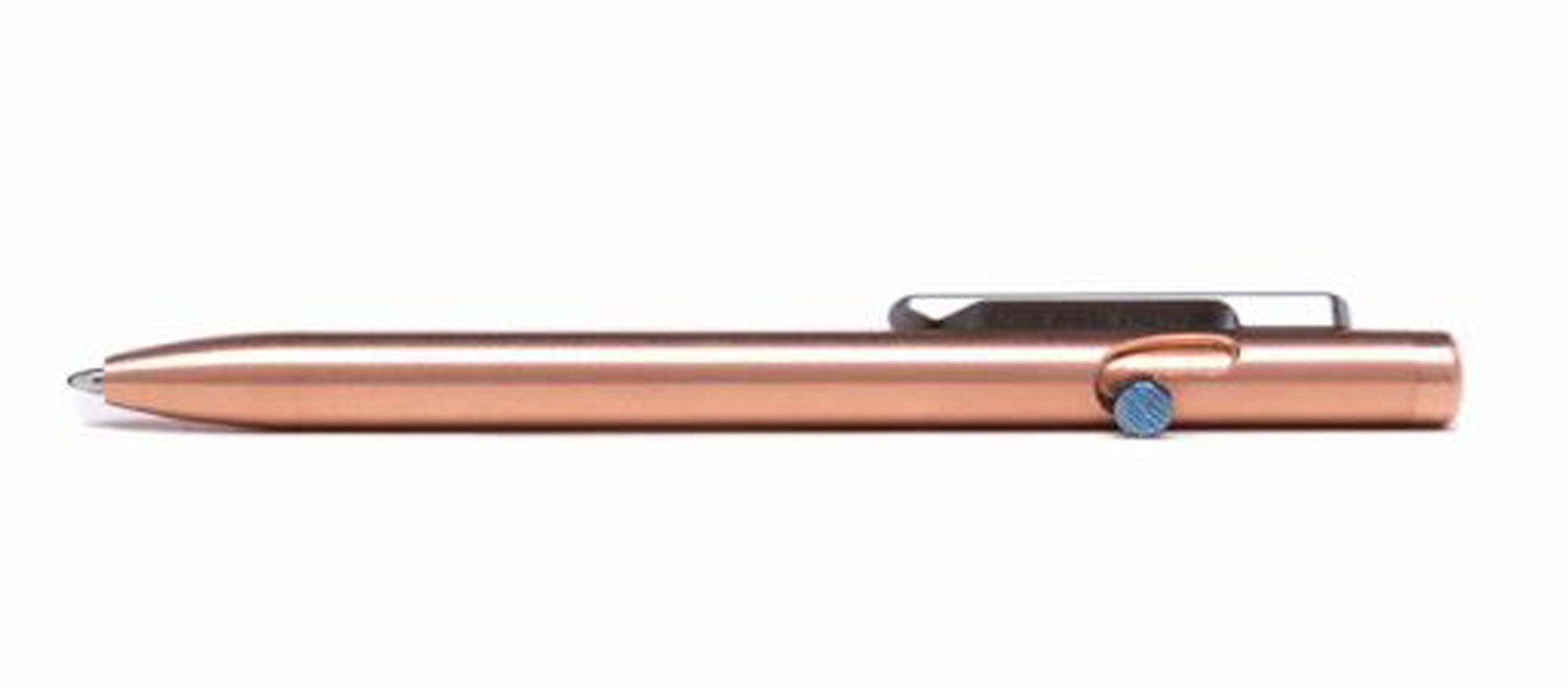 Tactile Turn Slim Bolt Action Pen Short - Copper w/ Timascus Bolt
