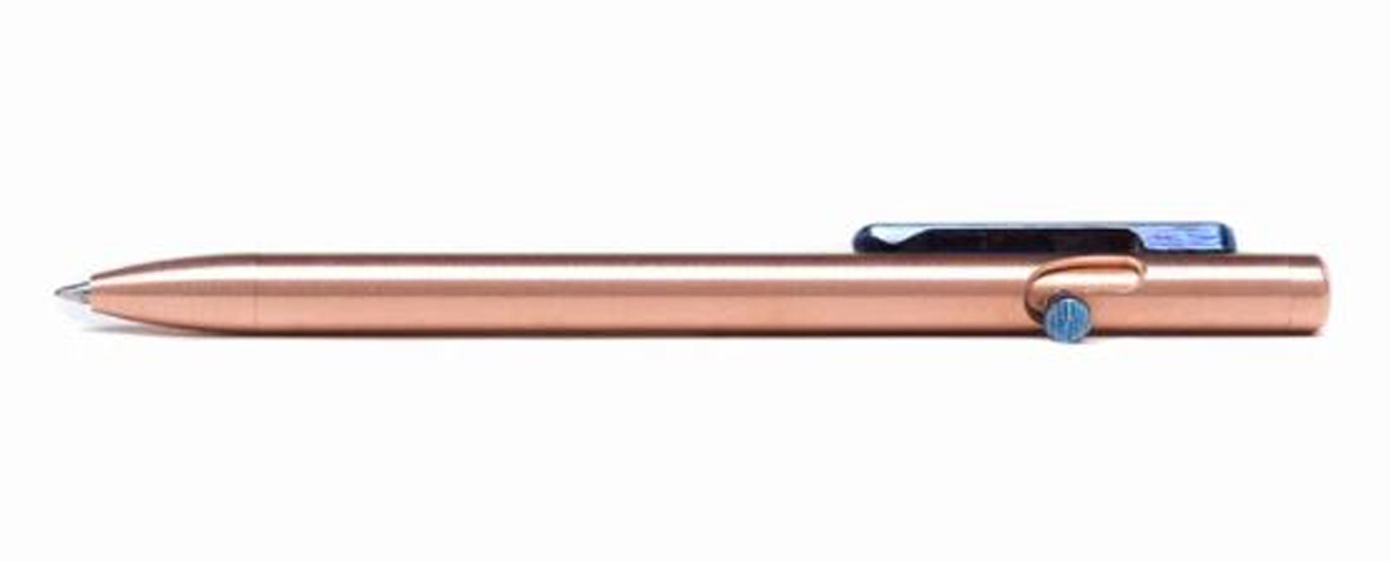 Tactile Turn Slim Bolt Action Pen Standard - Copper w/ Timascus Bolt & Clip