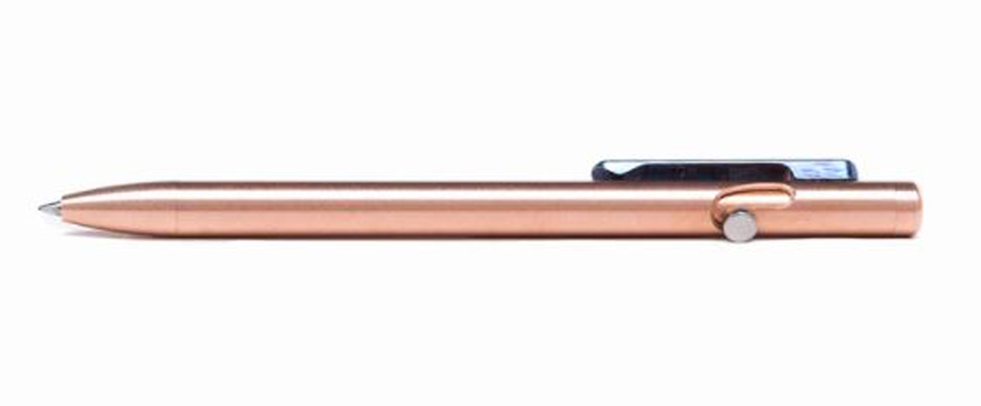 Tactile Turn Slim Bolt Action Pen Standard - Copper w/ Timascus Clip