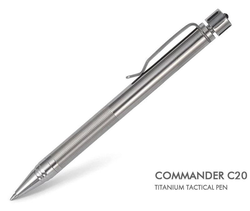 RovyVon C20 Titanium Tactical Pen - Raw Unpolished