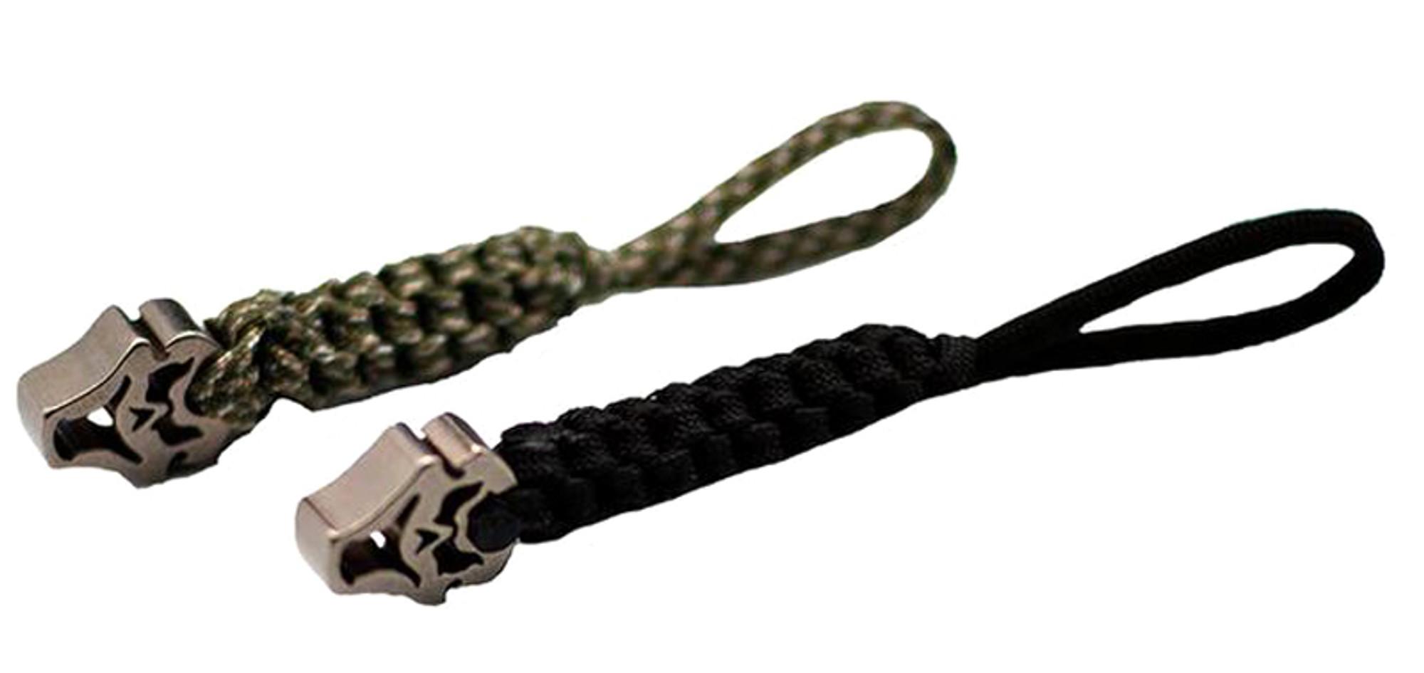 RovyVon Titanium Skull Bead Lanyard - Green