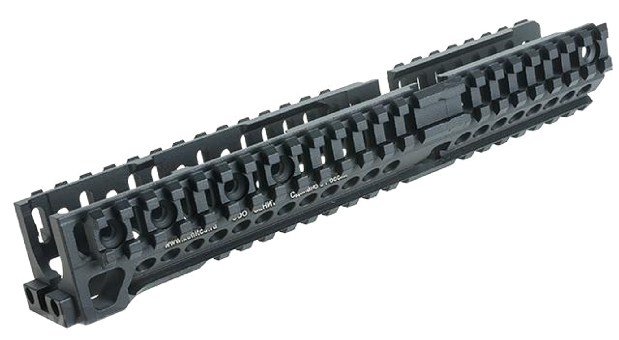 GHK Zenimei CNC Aluminum Full Length Tactical Railed Handguard for AK AEG / GBB Rifles - Black