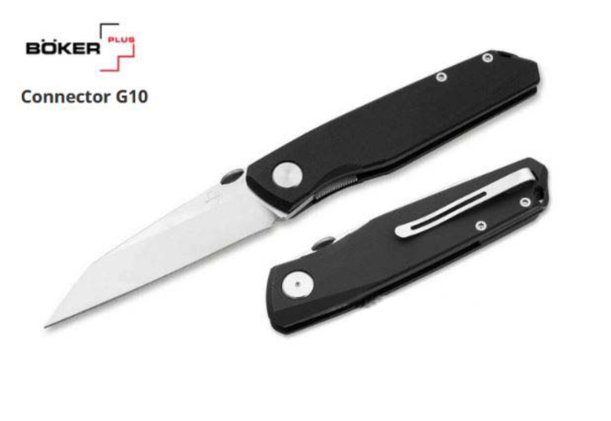 Boker Plus Connector Folding Knife, D2 Steel, G10 Black, 01BO354