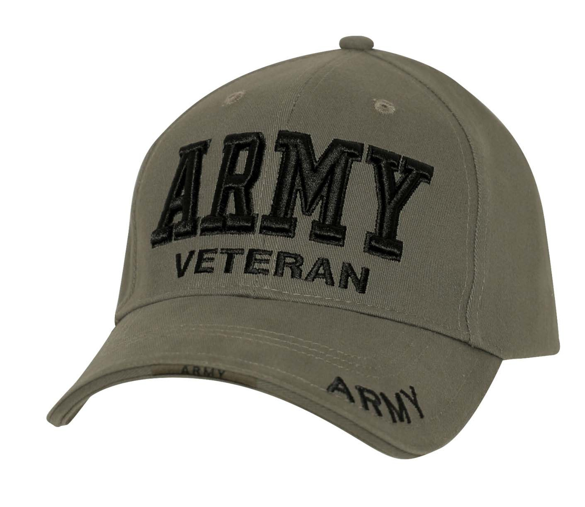 Rothco Deluxe Low Profile Army Veteran Cap - Olive Drab