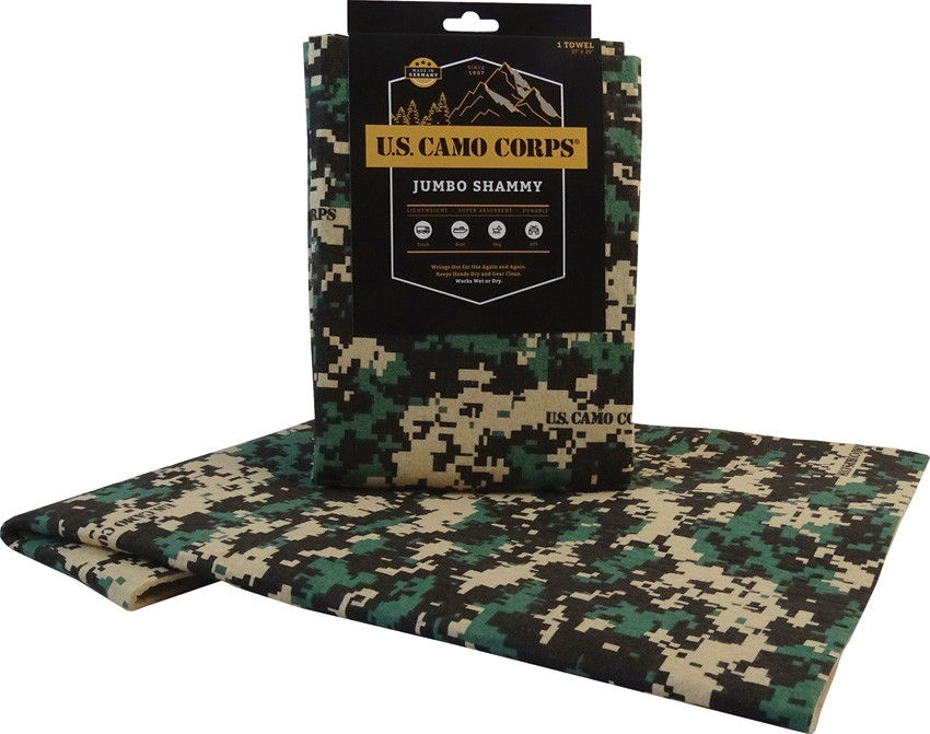 Camo Jumbo Shammy Green