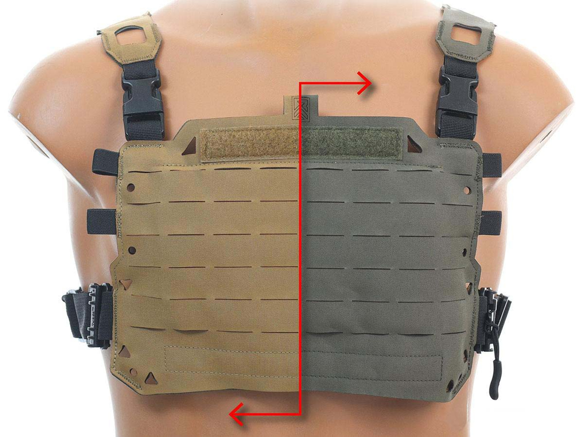 Rootiment Arms Gemini Dual-Sided Adaptive Chest Rig 1.0 (Color: Ranger Green / Coyote Brown)