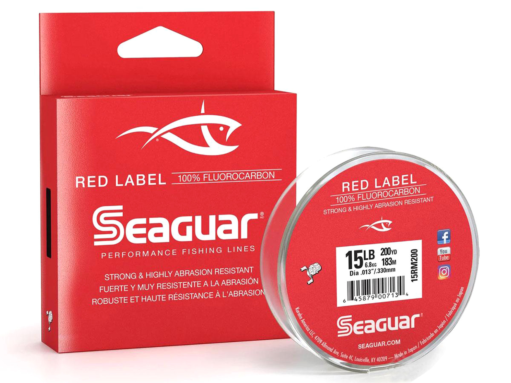 Seaguar Red Label 100% Fluorocarbon Main Line (Test: 6lb / 200yd)