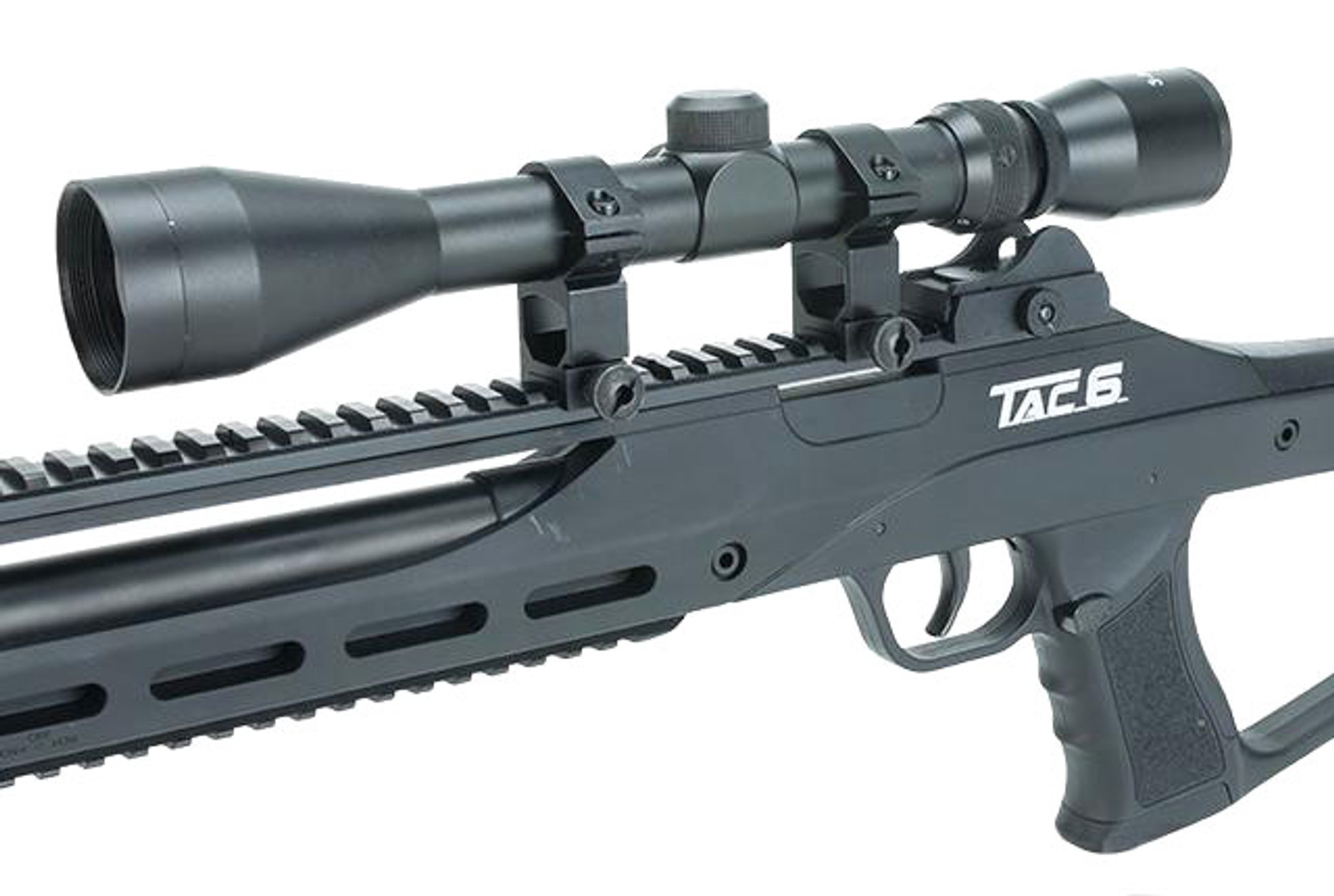 ASG TAC6 CO2 Powered Airsoft Sniper Rifle with Bipod and Integrated