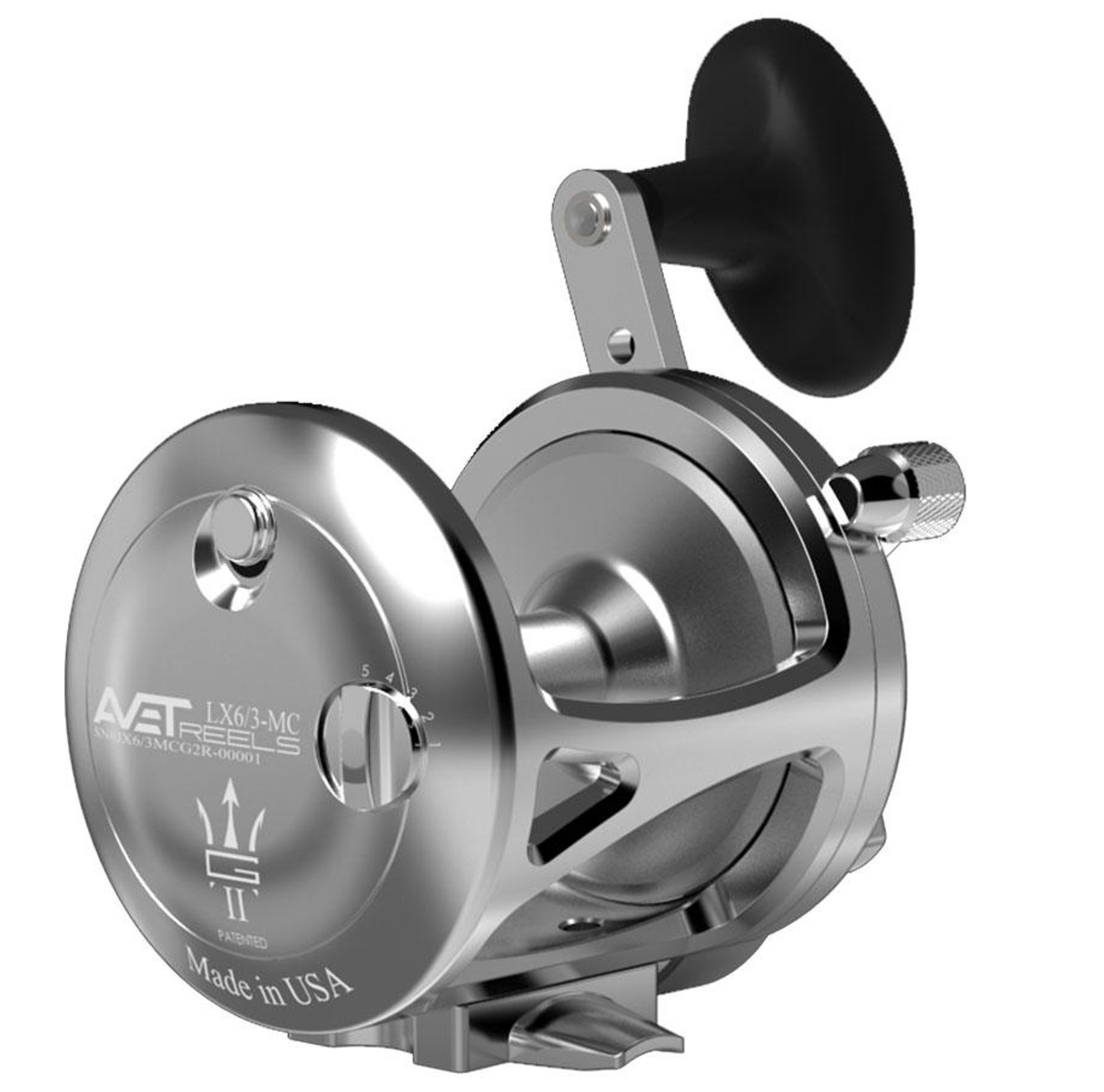 Avet Reels LX6/3 MC G2 Lever Drag 2 Speed Casting Reel (Color: Silver)