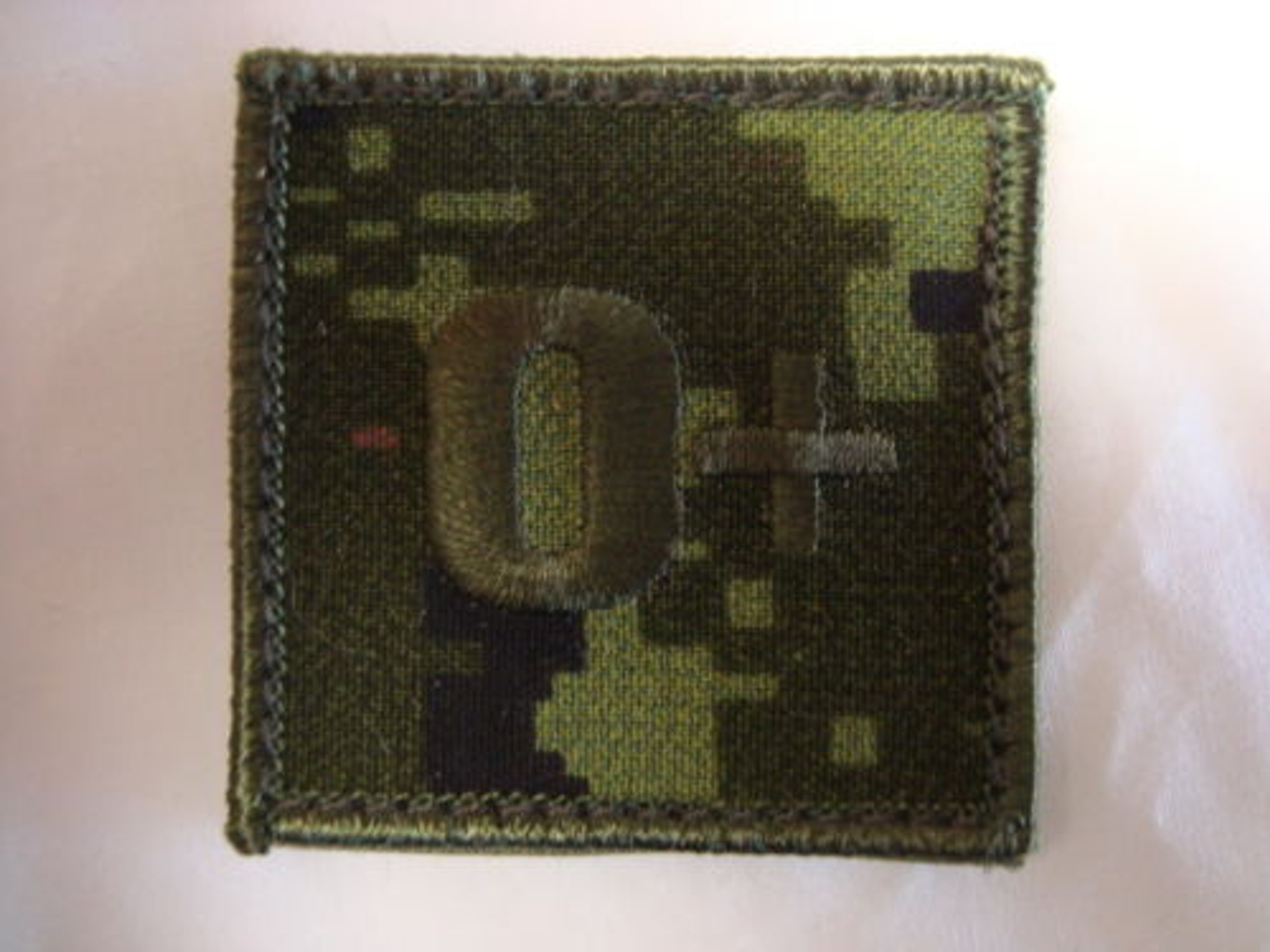 Canadian Blood type Patch Velcro Patch- Canadian Digital/CADPAT Pattern