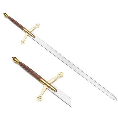 Medieval Twisted Handle Scottish Claymore