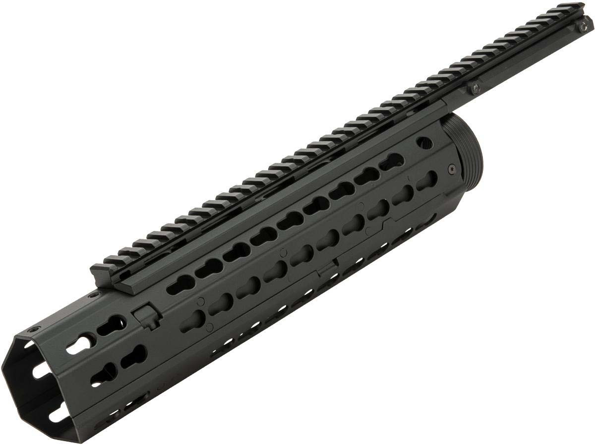 G&P MOTS II Standard Keymod Handguard w/ Rails for M4 / M16 Series Airsoft AEG Rifles (Color: Sand / 10.75")