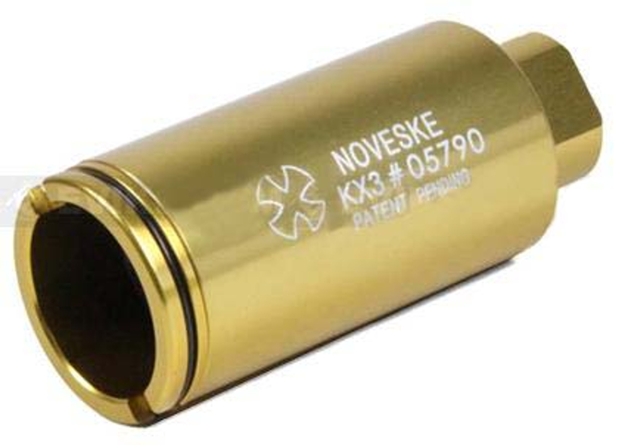 Madbull Noveske KX3 Adjustable Sound Amplifier Flashhider (Color: Gold / 14mm Negative)