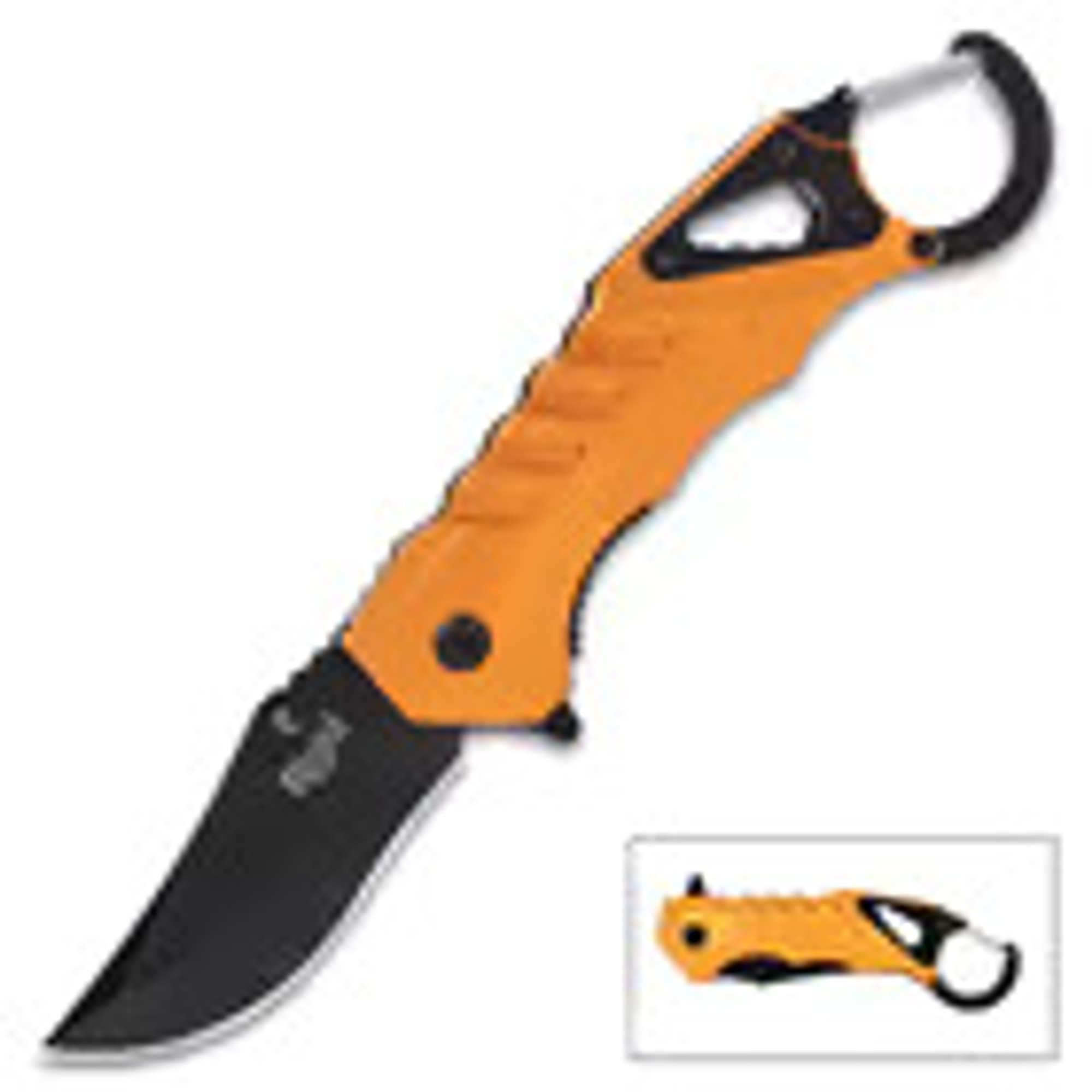 Rigid Multi-Function Knife With Carabiner Clip