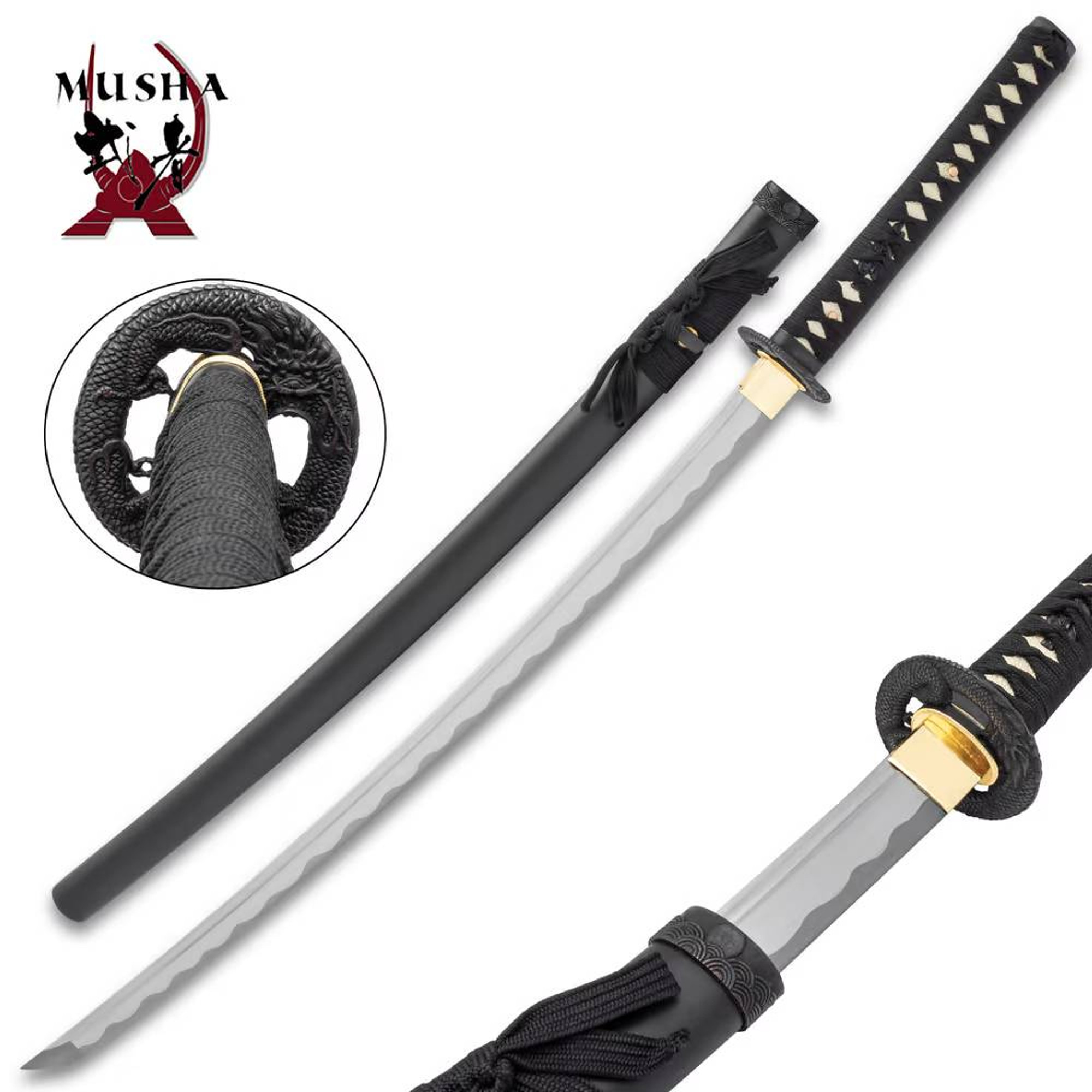 Musha Hand-Forged Tatsu-Maki Katana And Scabbard