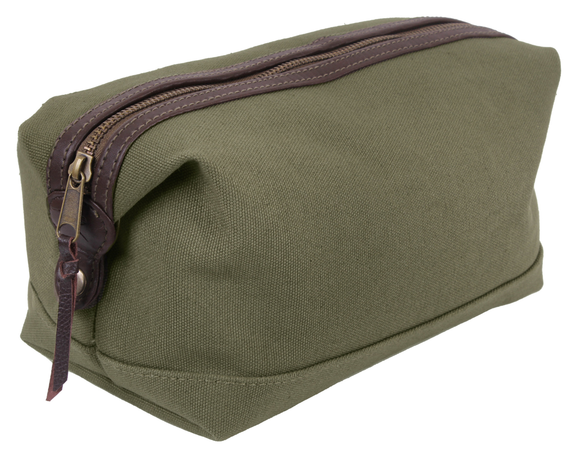 Rothco Canvas & Leather Travel Kit - Olive Drab