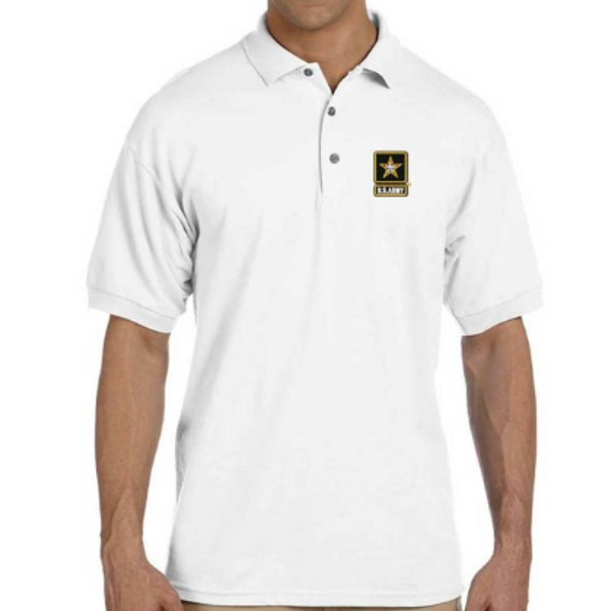 Mil-Tec U.S. Army White Polo Style Shirt 