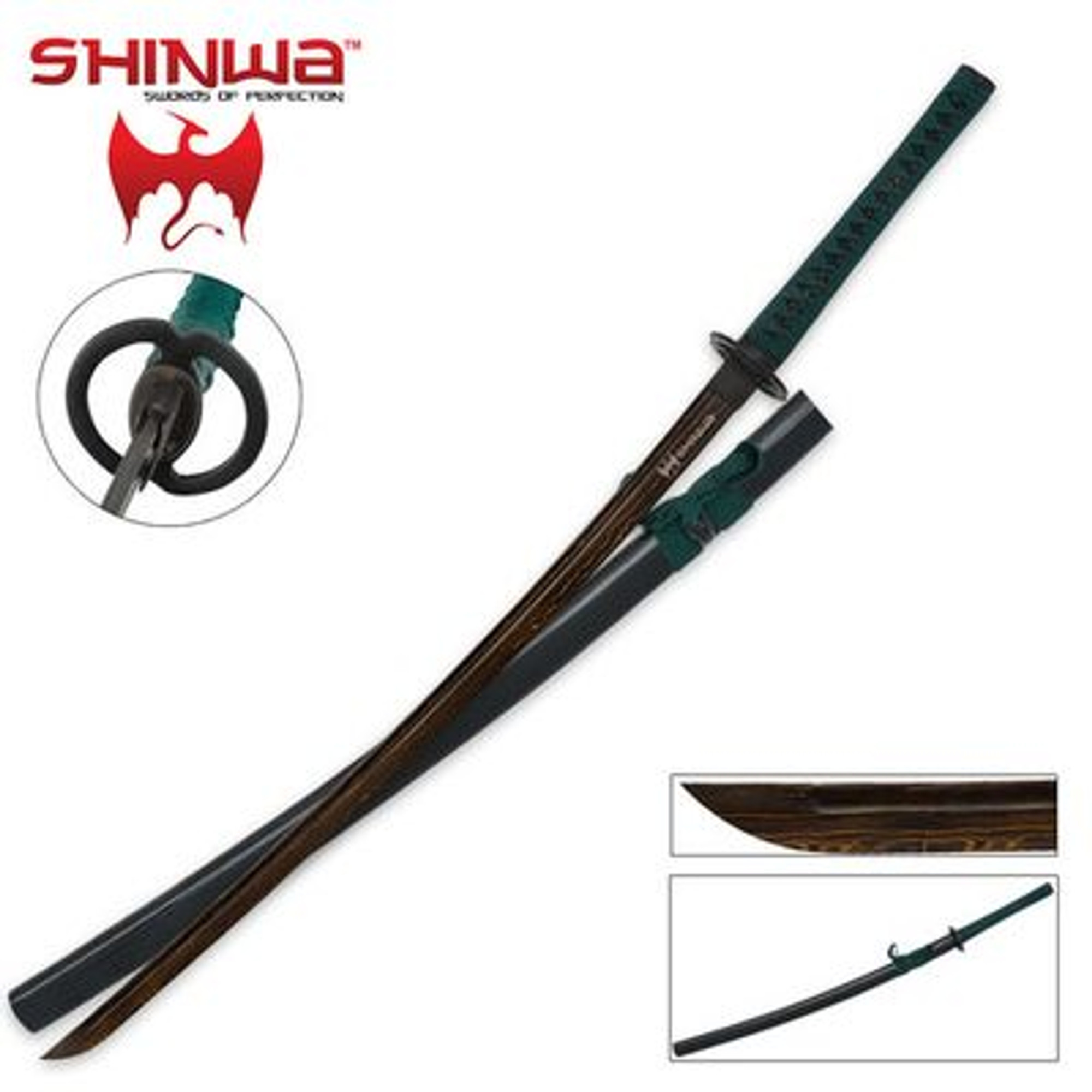 Shinwa Green Emperor Katana Damascus