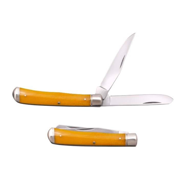Cold Steel Trapper Slipjoint Folding Knife - Yellow Bone Handle