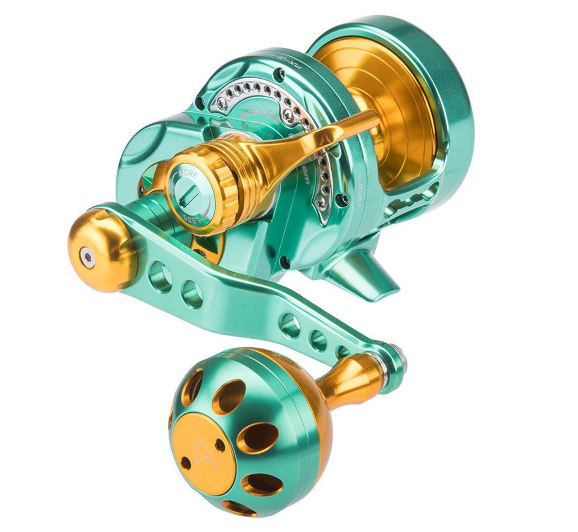 Jigging Master Monster Game High Gear Fishing Reel (Style: PE2 LH / Green-Gold)