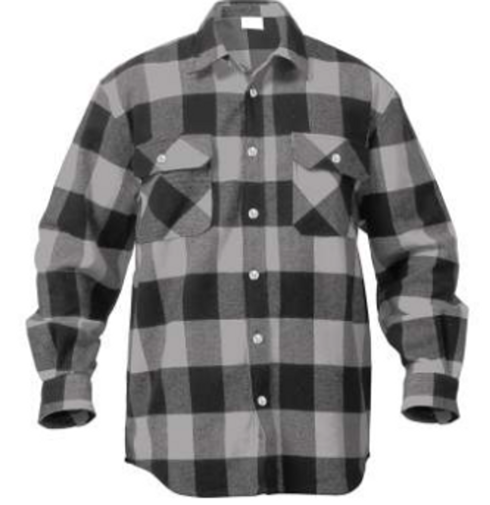 Rothco Extra Heavyweight Buffalo Plaid Flannel Shirt -Grey