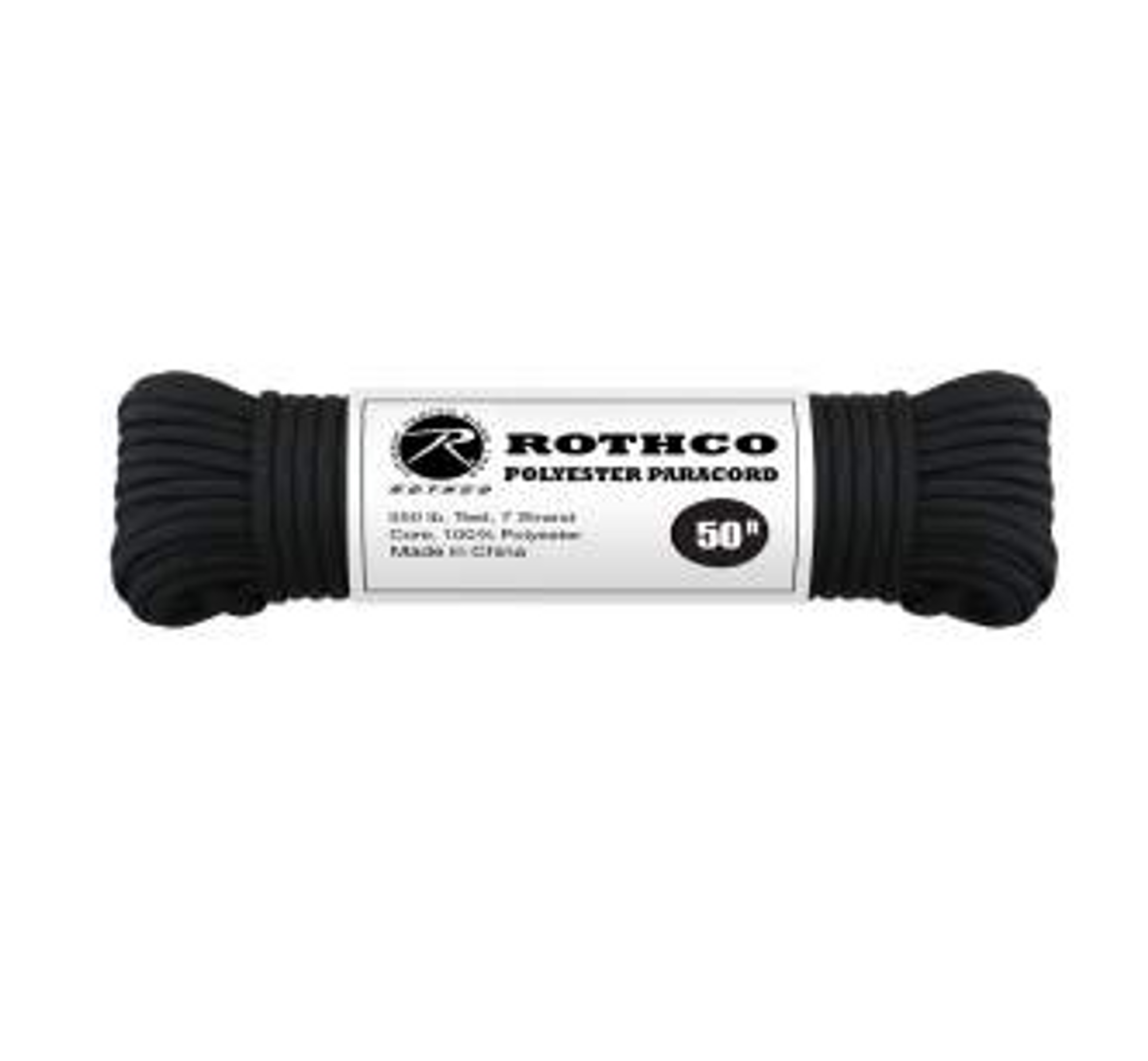 Rothco 550lb Type III Polyester Paracord - Black