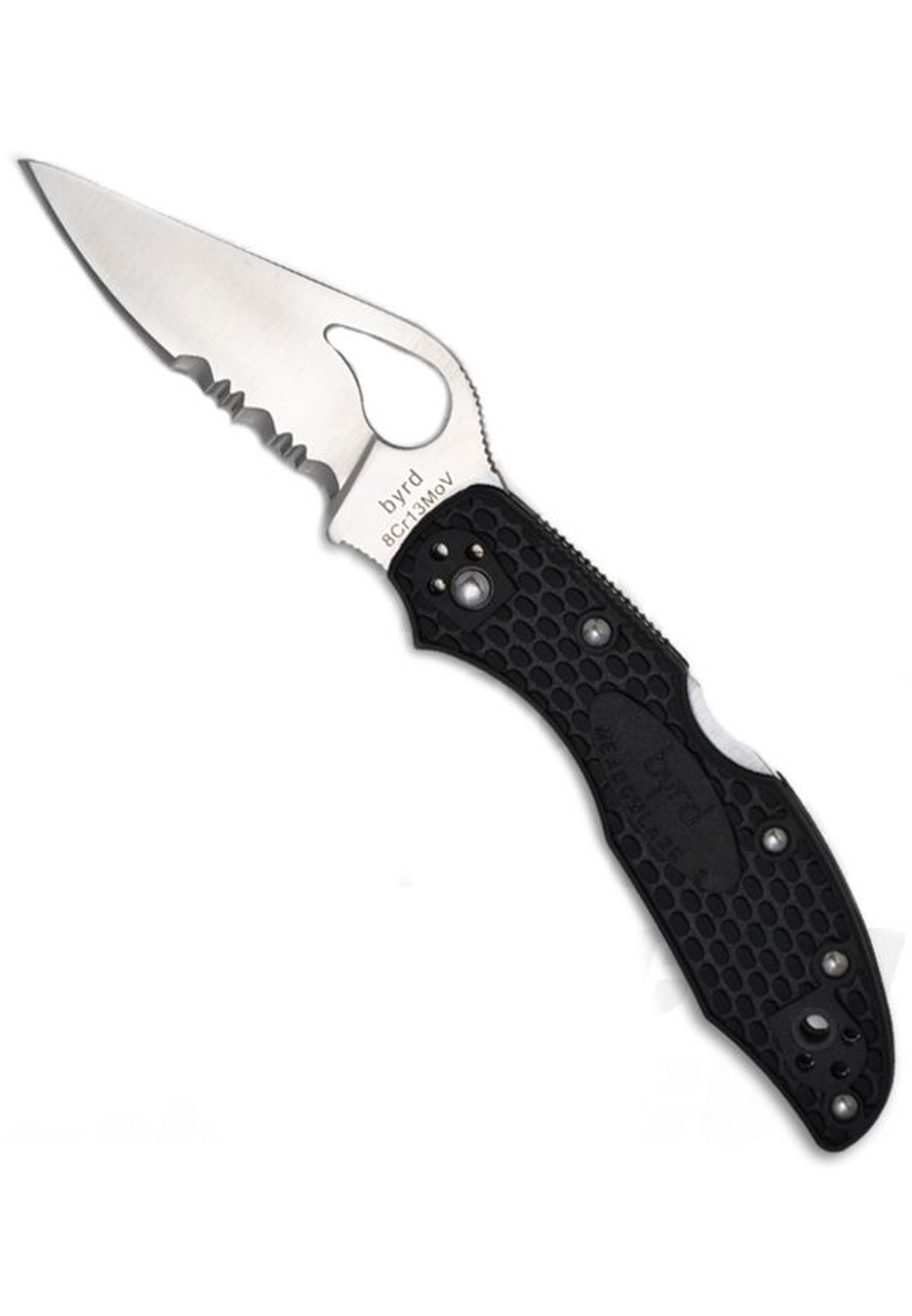 Spyderco Meadowlark2 Black FRN Combo Edge Folding Knife