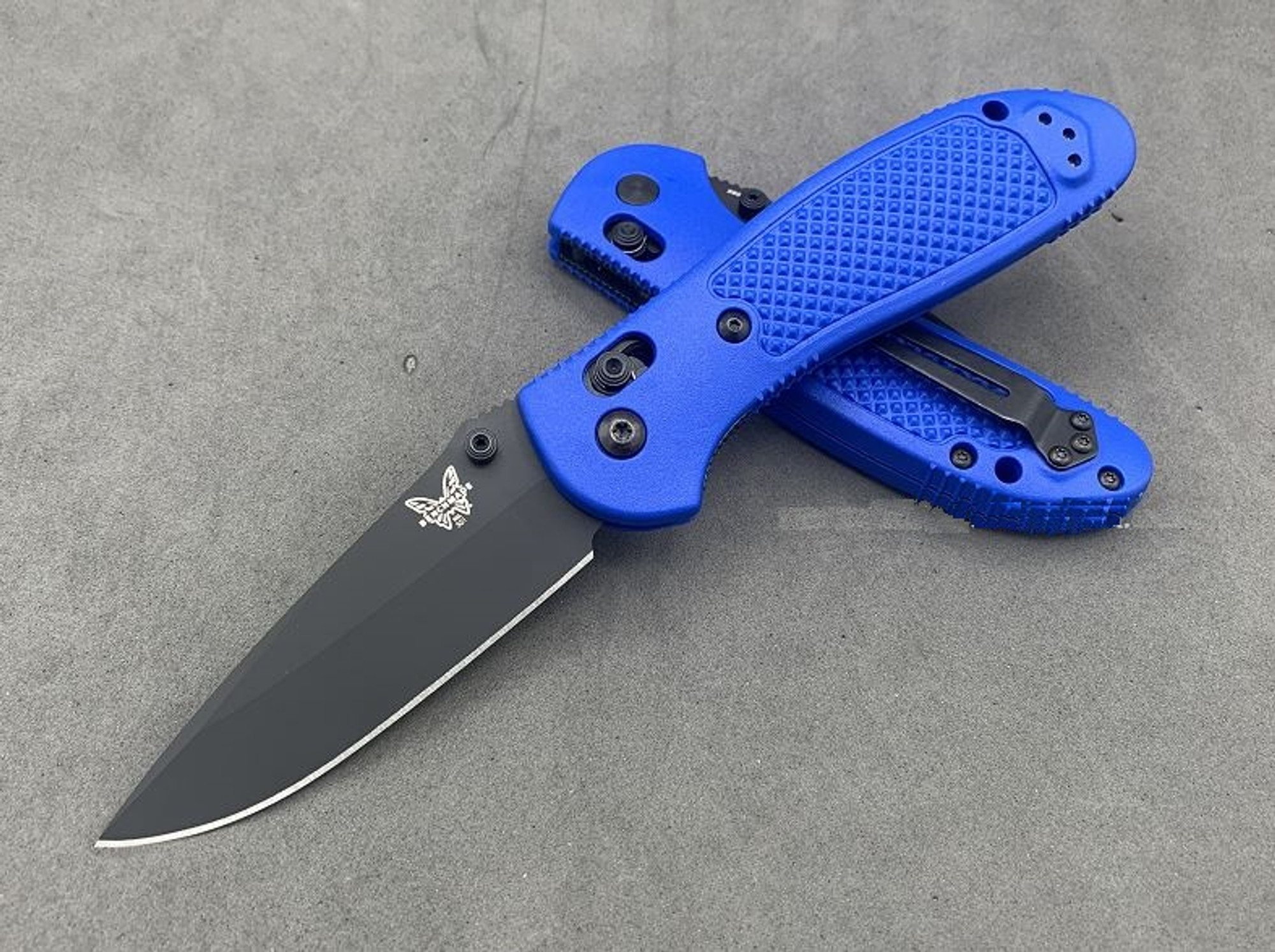 Benchmade Griptilian Pardue Folding Knife S90V - Royal Blue