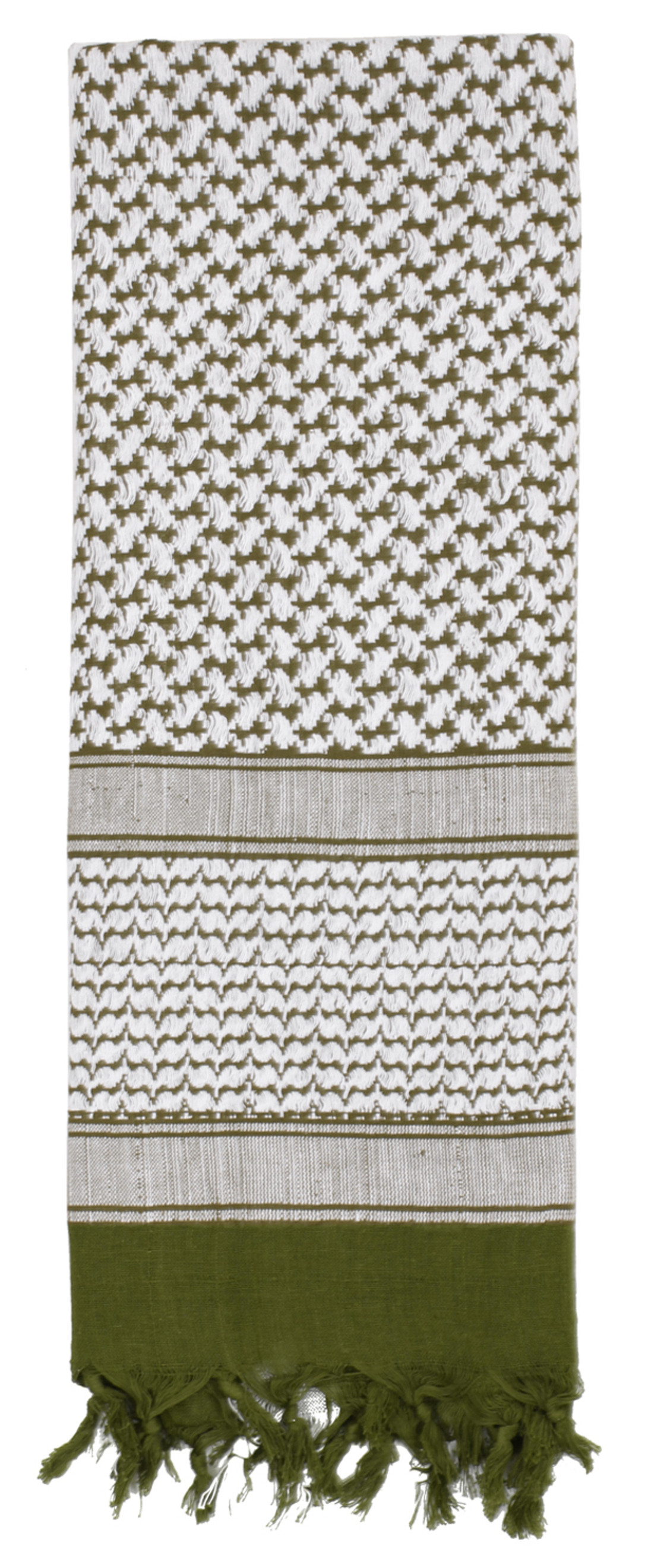 Rothco Shemagh Tactical Desert Keffiyeh Scarf - Olive Drab/White