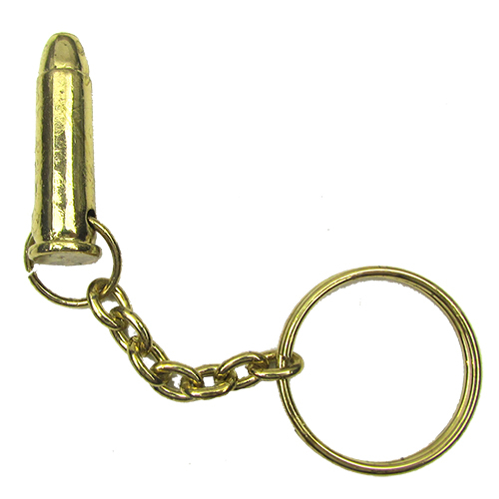 Revolver Bullet Key Ring w/ Chain