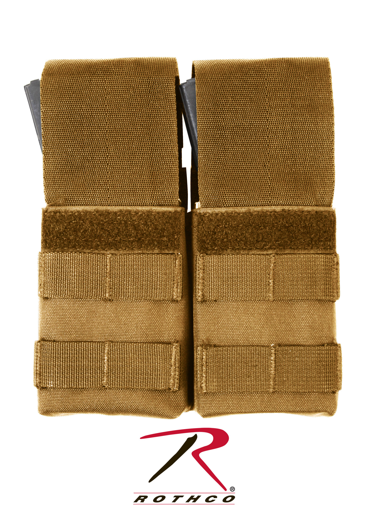 Rothco MOLLE Double M16 Mag Pouch with Inserts -Coyote Brown