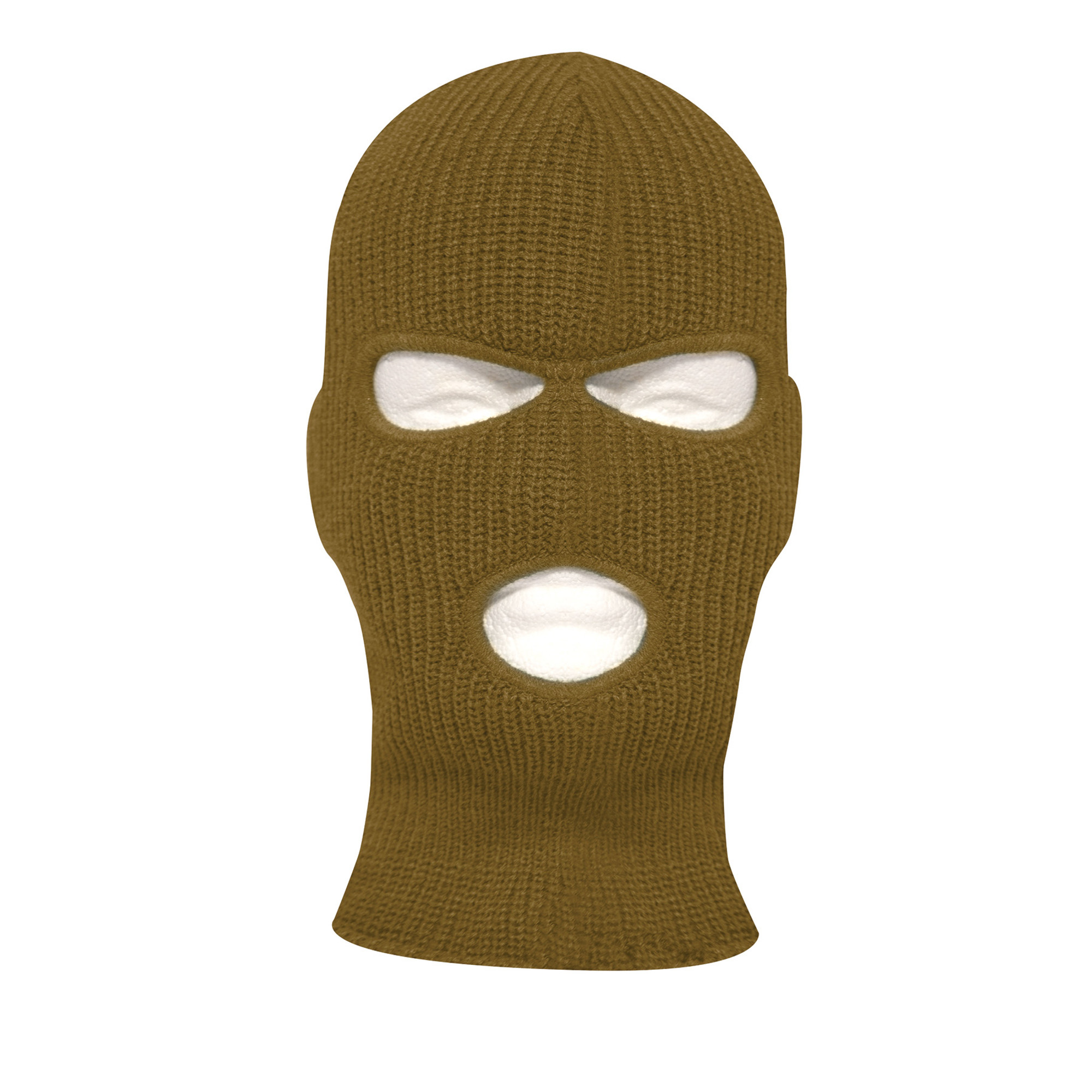 Rothco Fine Knit Three Hole Facemask - Coyote Brown