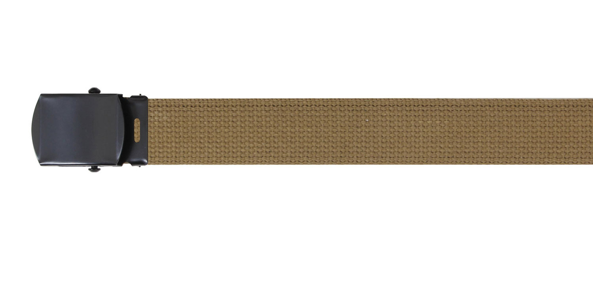 Rothco Military Web Belts With Black Buckle - Coyote Brown - 54"