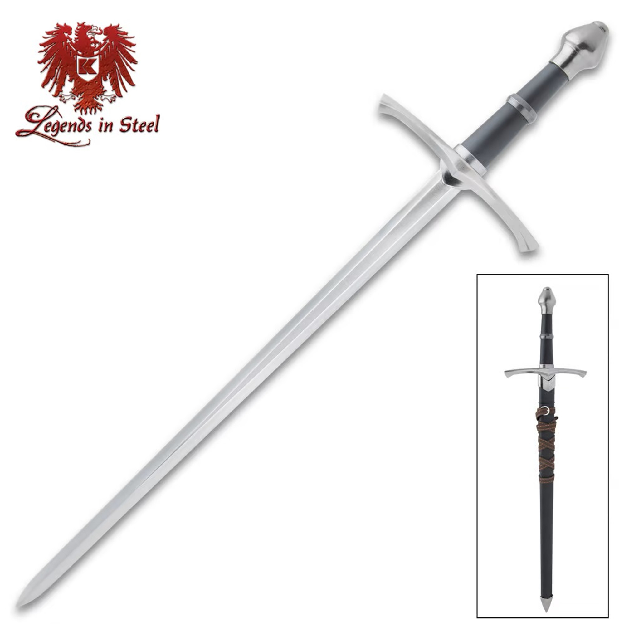 Legends In Steel Mini Replica Warrior Short Broadsword & Scabbard