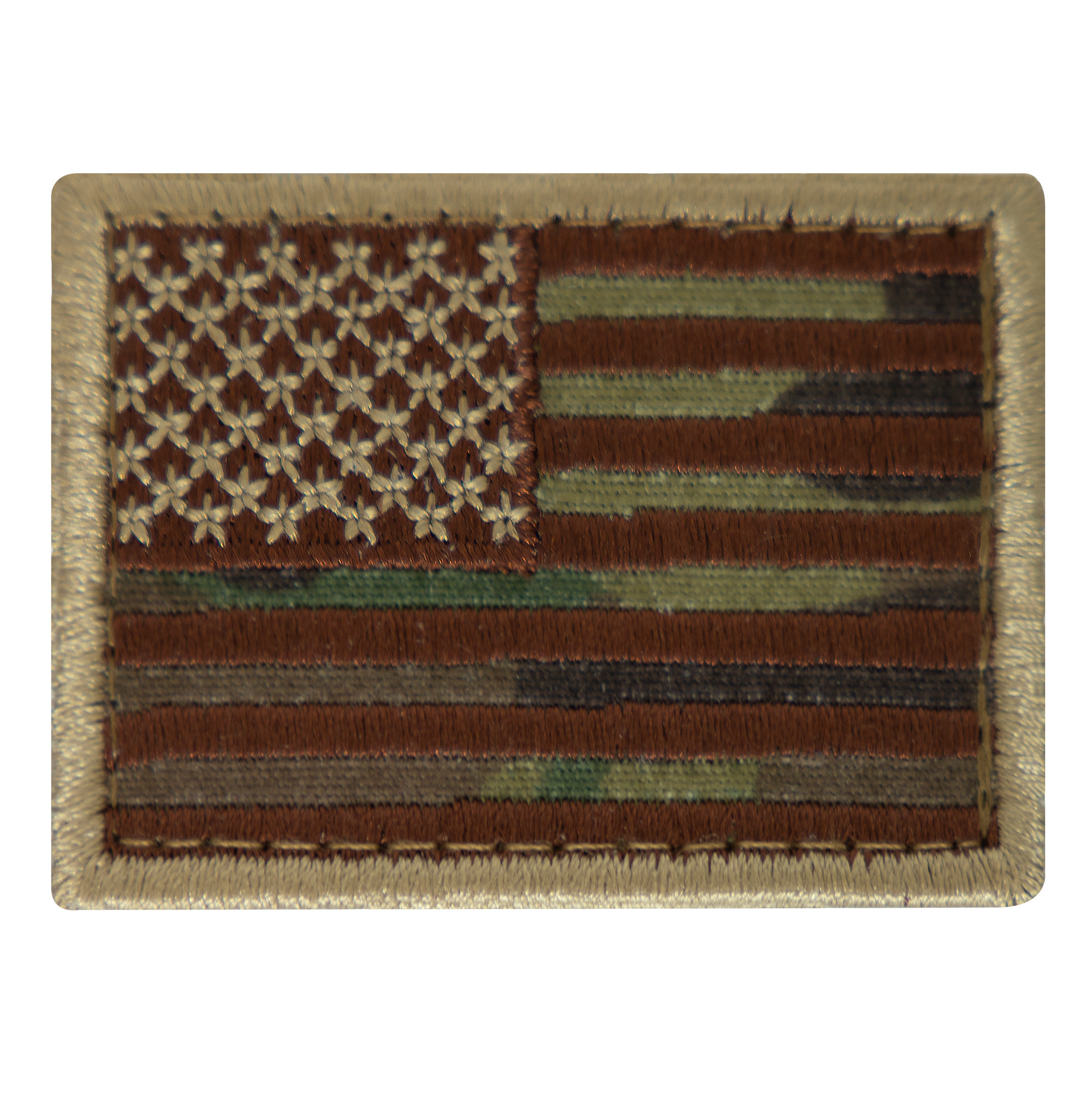 Rothco Mini US Flag Patch With Hook Back - MultiCam