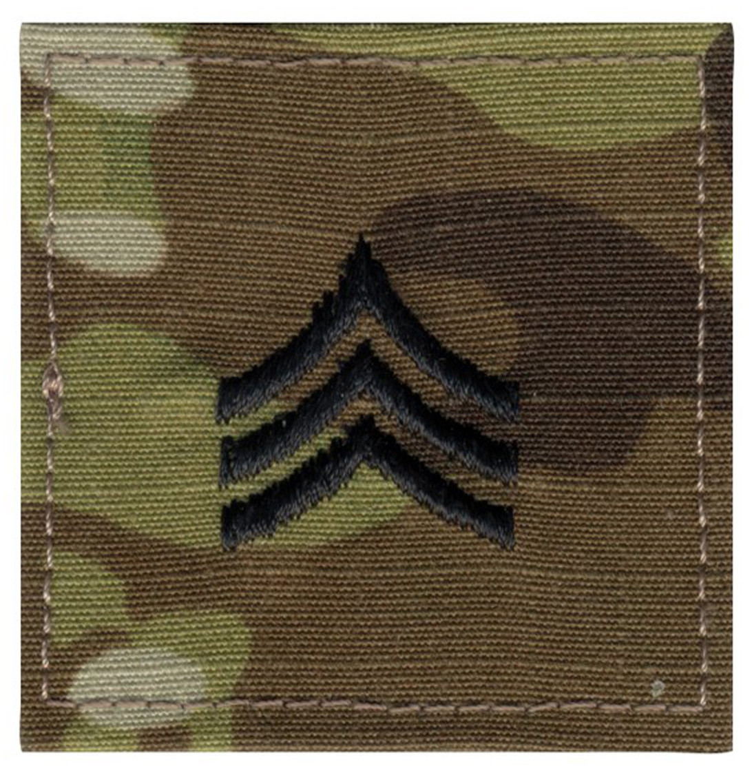 Rothco Official U.S. Made Embroidered Rank Insignia - Sergeant- Scorpion OCP Camo