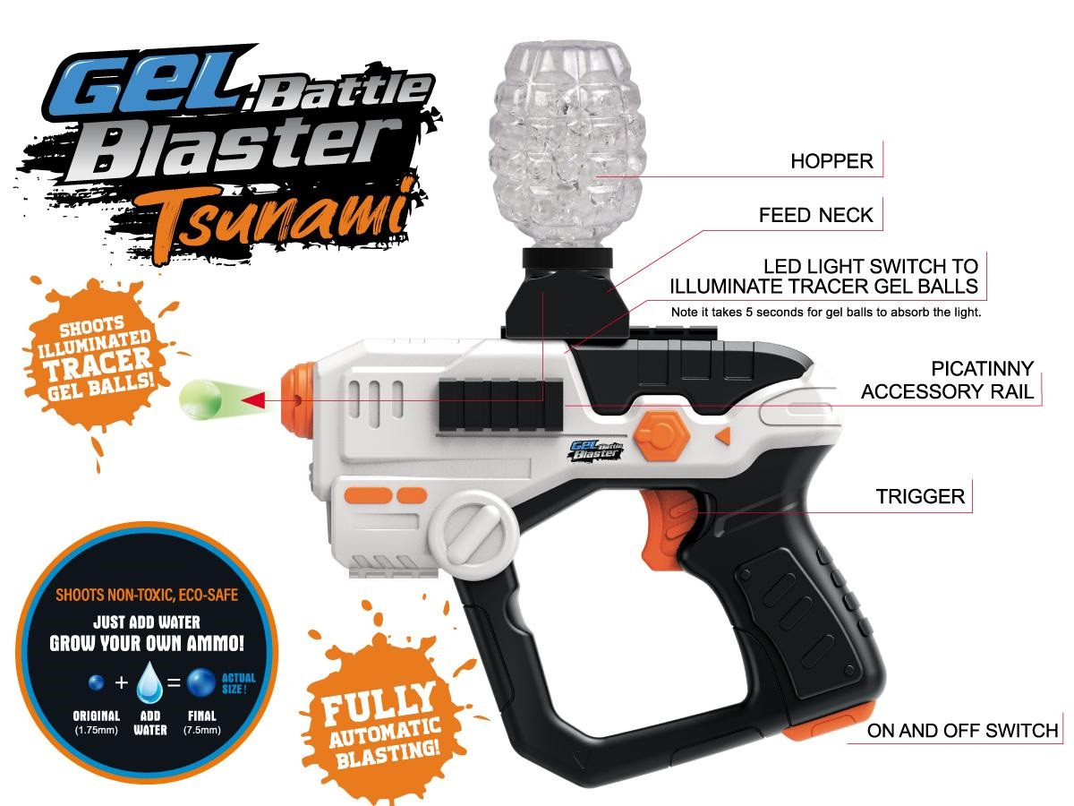 Gel Battle Blaster Water Gel / Hydro Ball Blaster (Model: Tsunami
