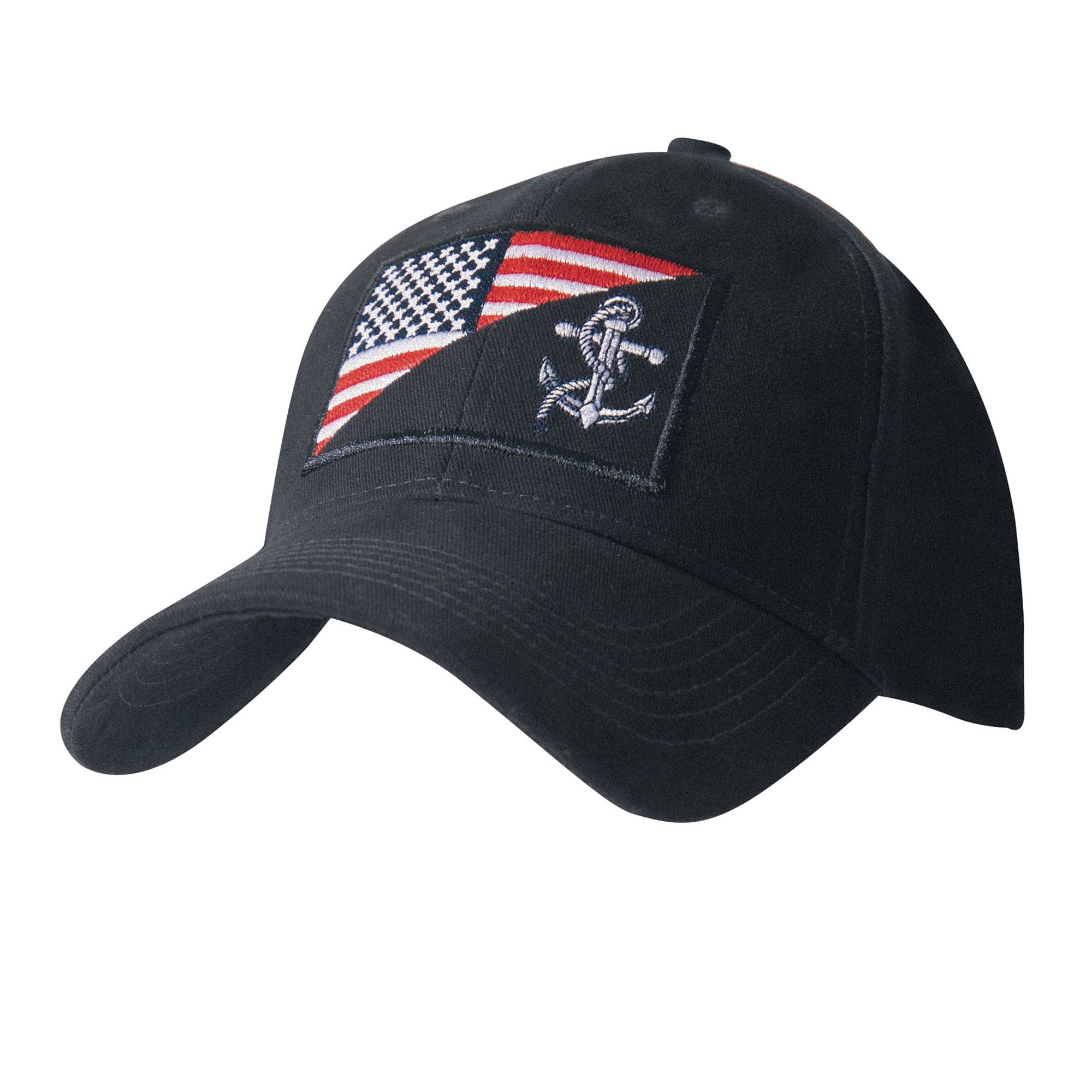 Rothco US Navy Anchor / Flag Low Profile Cap - Navy Blue