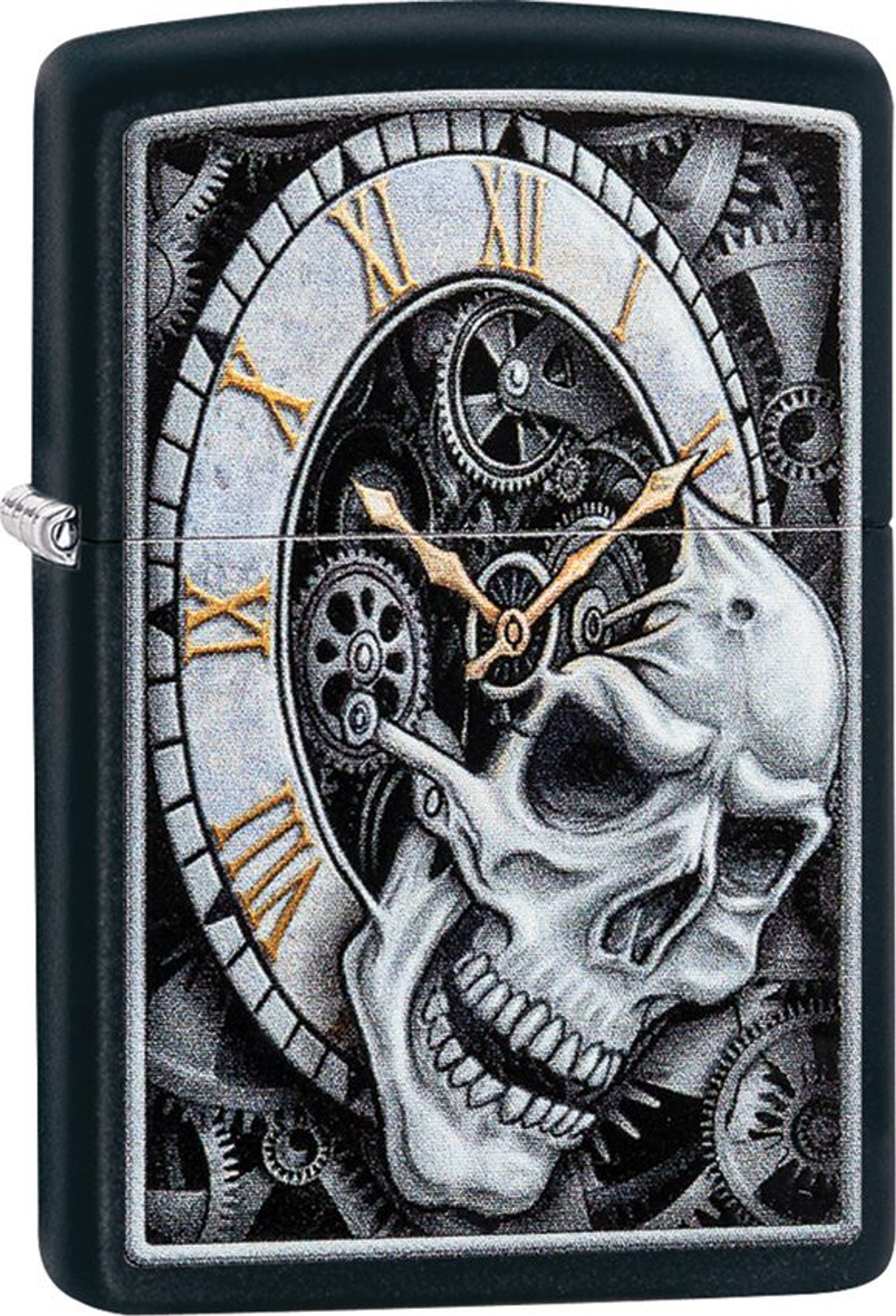  Zippo Skull Clock Design Lighter