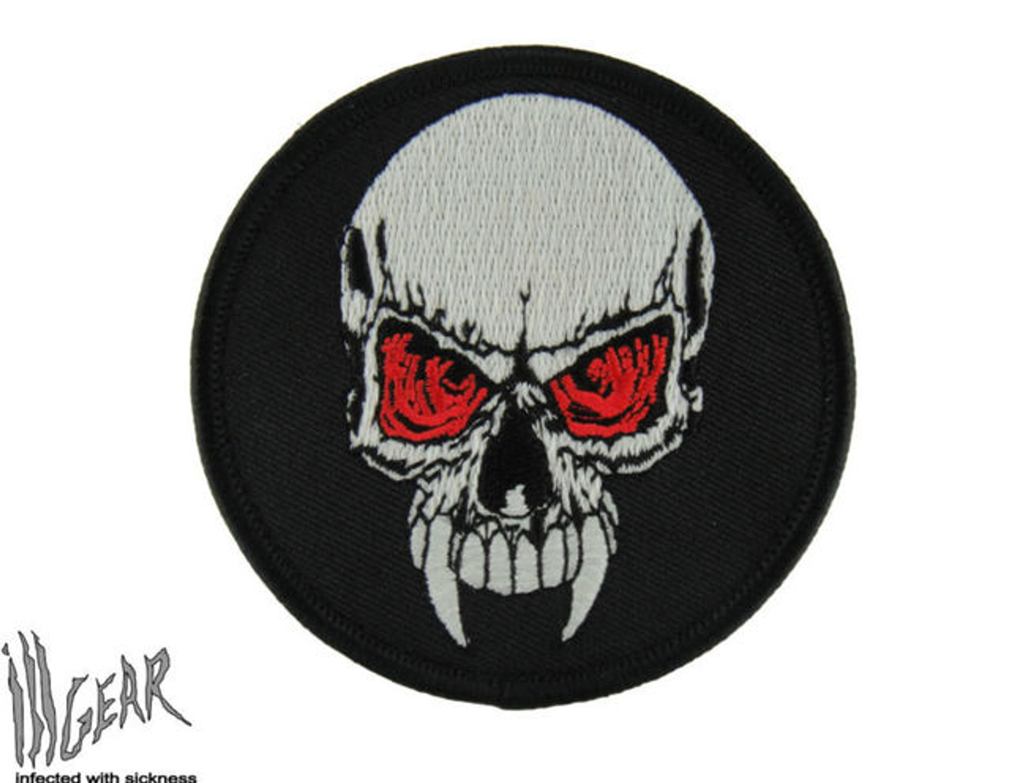 Fang Skull - Glow In The Dark- Morale Patch