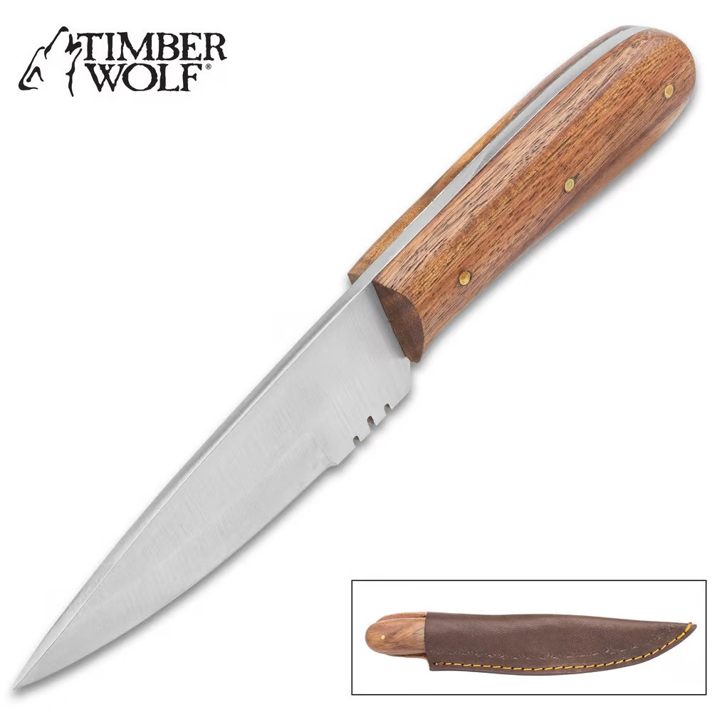 Timber Wolf Mini Hunting Knife & Sheath