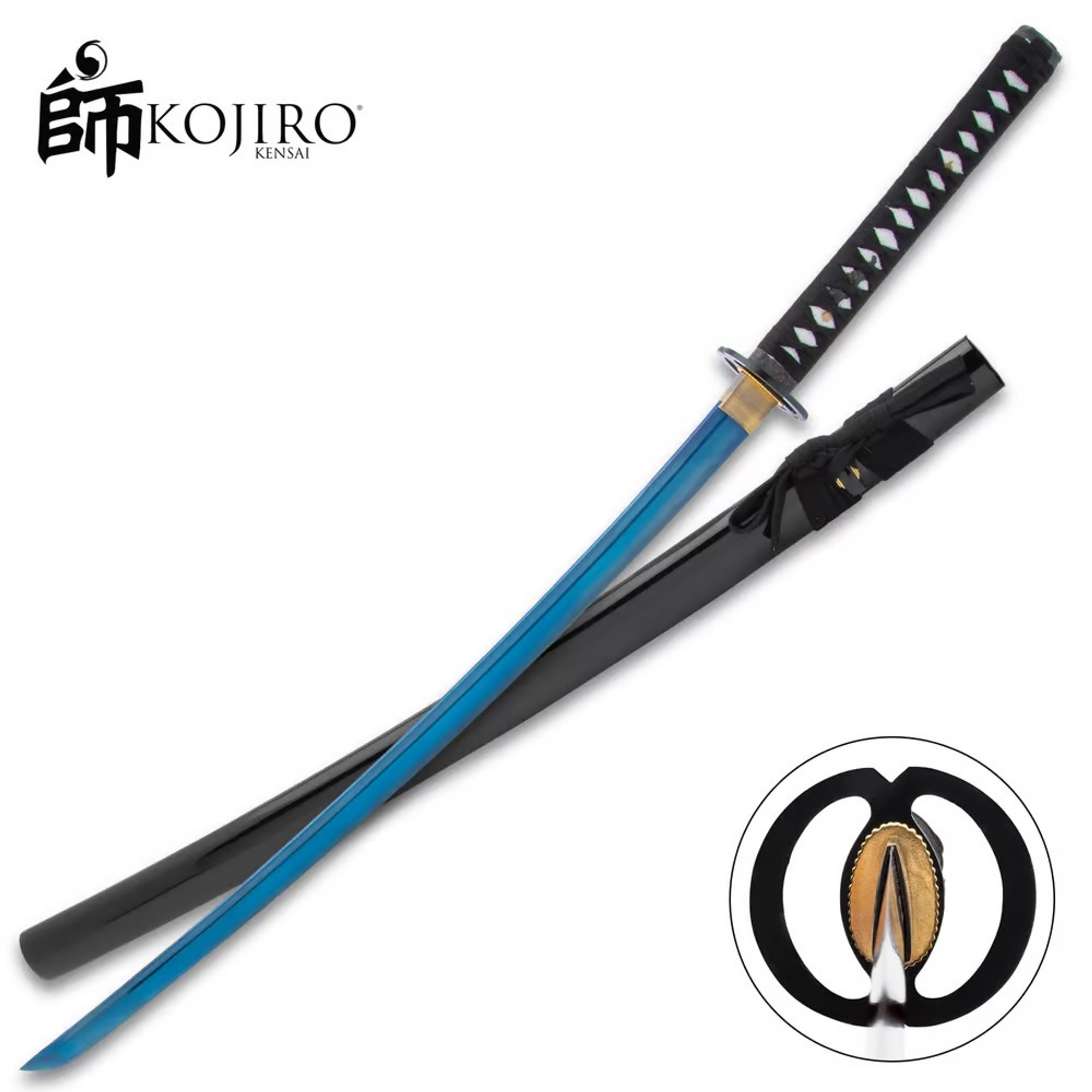 Kojiro Electric Blue Katana & Scabbard