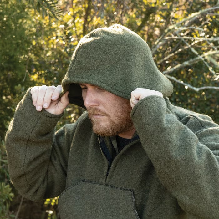 Spartan Wool OD Anorak Jacket w/Hood Hero Outdoors