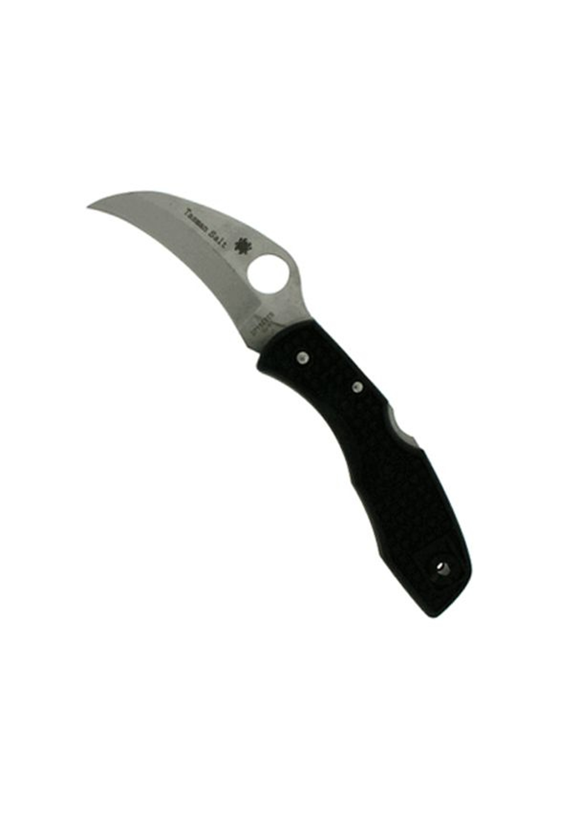 Spyderco Tasman Salt Black FRN H-1 Plain Edge Folding Knife