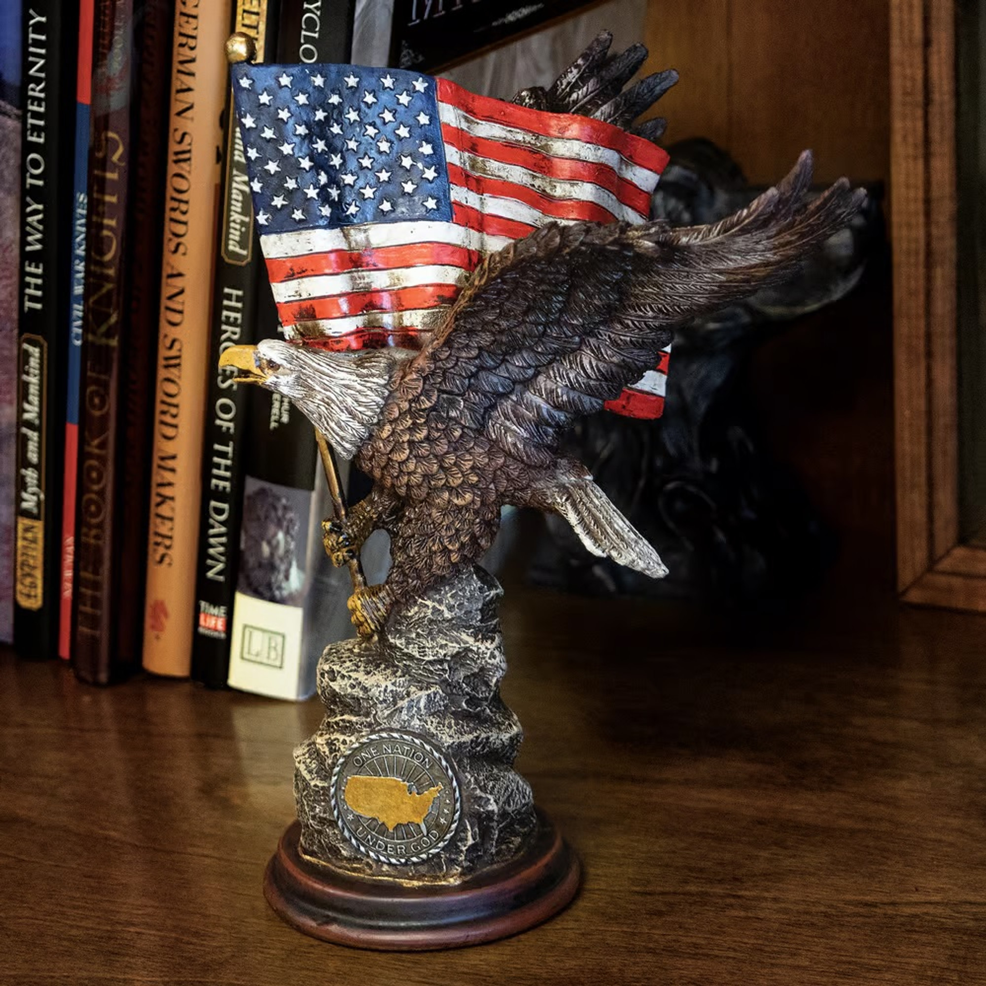 American Flag Eagle Statue