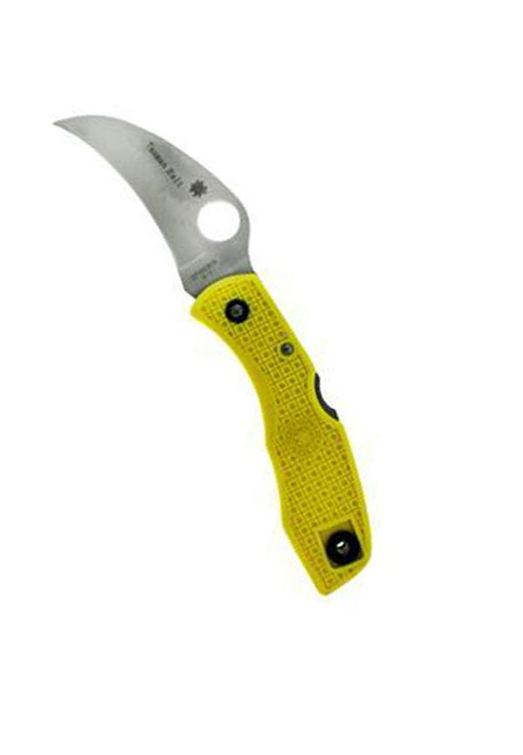 Spyderco Tasman Salt Yellow FRN H-1 Plain Edge Folding Knife