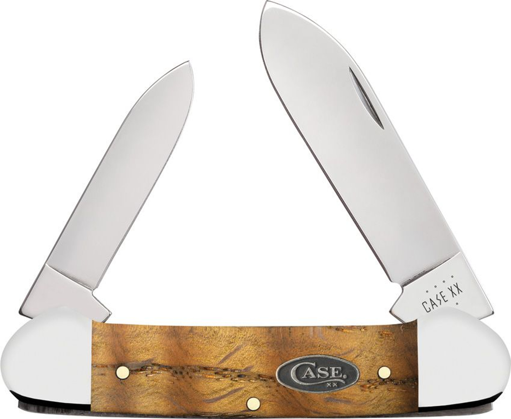 Case Cutlery Canoe Yellow Curly Oak