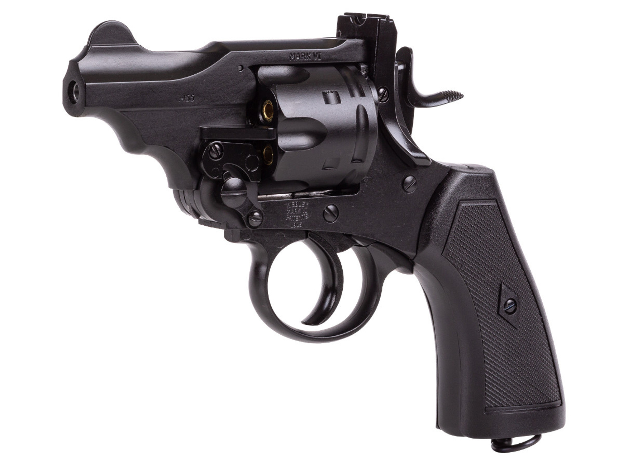 Webley MKVI CO2 Pellet Revolver, 2.5" Barrel - Black