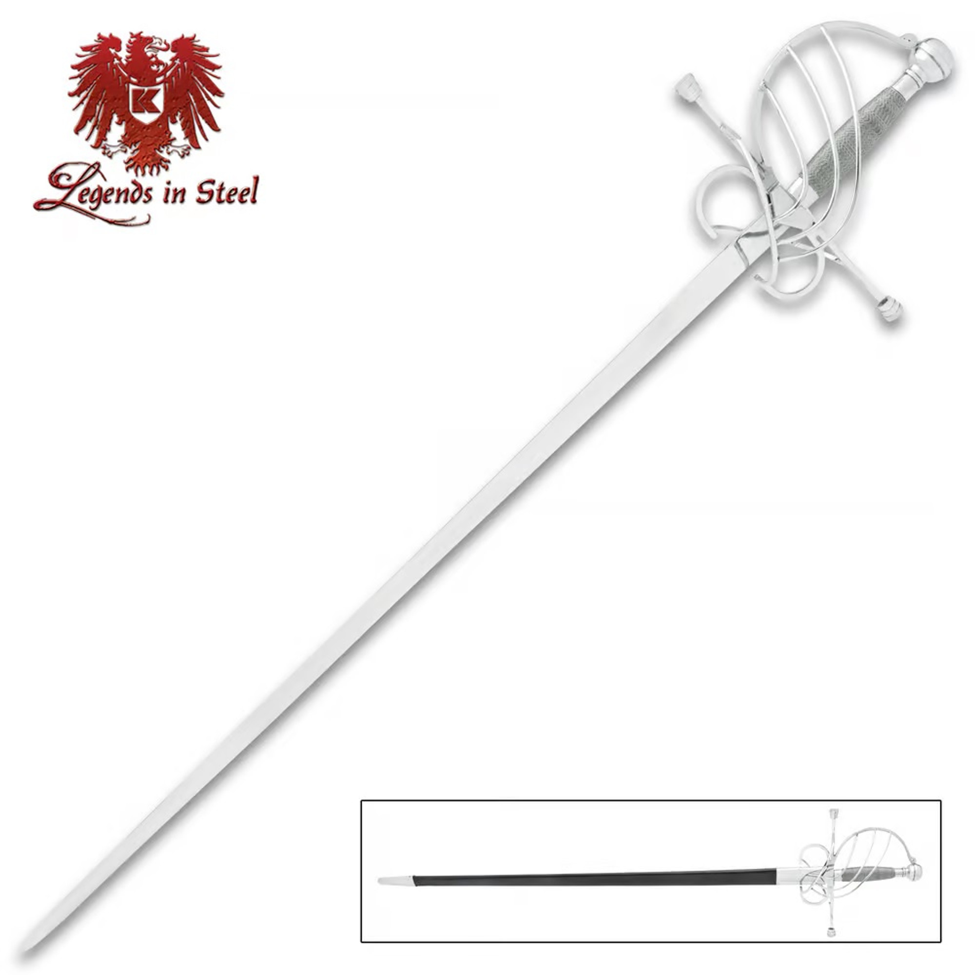 Legends In Steel Combat Rapier & Scabbard