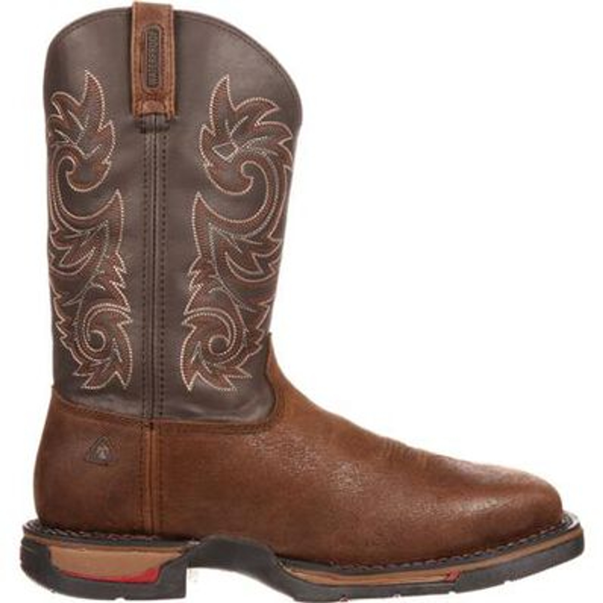 Rocky Long Range Steel Toe Waterproof Pull-on Boot - Coffee